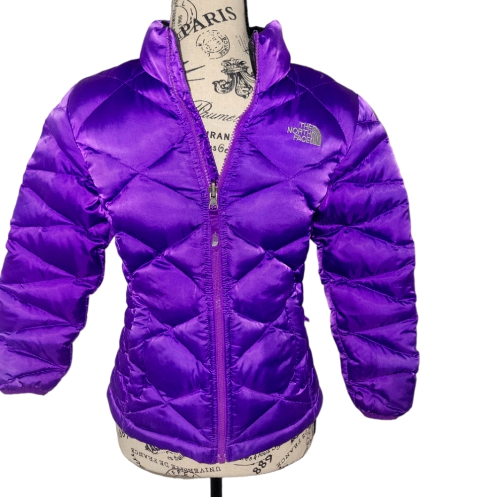 The North Face Down Puffer Jacket Girl's Size 10-12  Purple Coat Juniors
